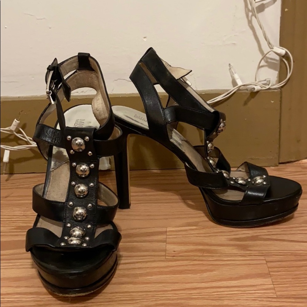 Michael Kors black leather heels